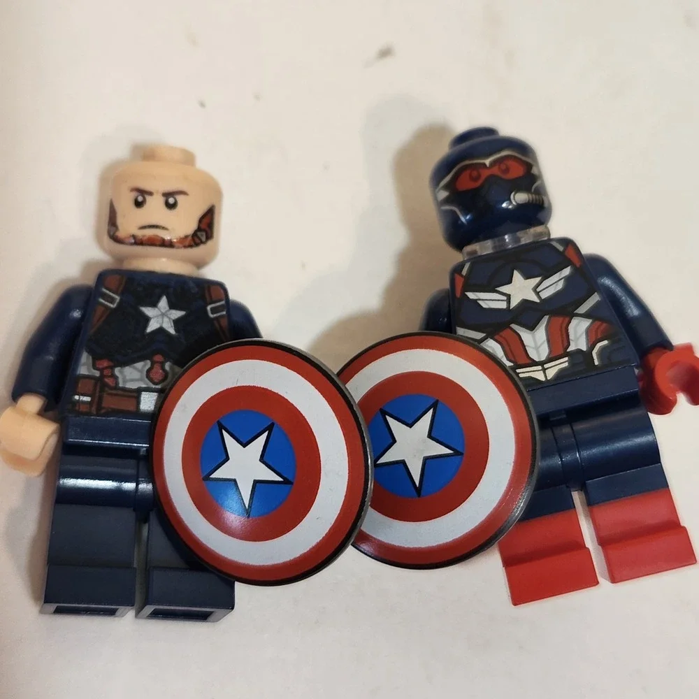 LEGO Marvel Captain America Minifigure Lot Space Suit Tactical Steve Rogers 2pc
